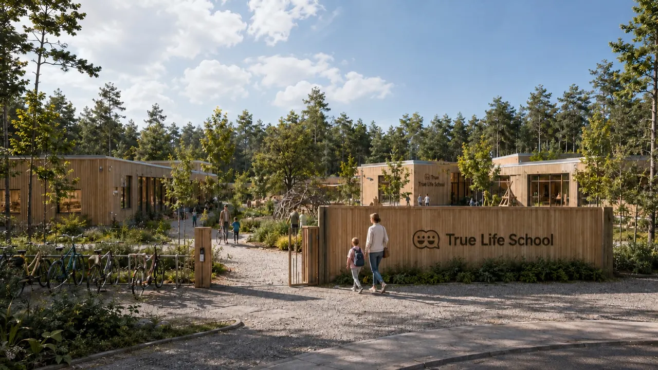 Kampus True Life School wśród drzew